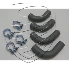 Kit de sorties d&rsquo;échappement avec colliers pour Porsche 356 A