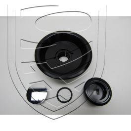 Kit de bouton de porte (1 coté),  aluminium noir anodisé avec couvercle chromé pour Porsche 911 &rsquo;77-&rsquo;89 928 964 993