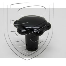 Bouton pour commande de chauffage, noir pour Porsche 356 A-T2/B-T5