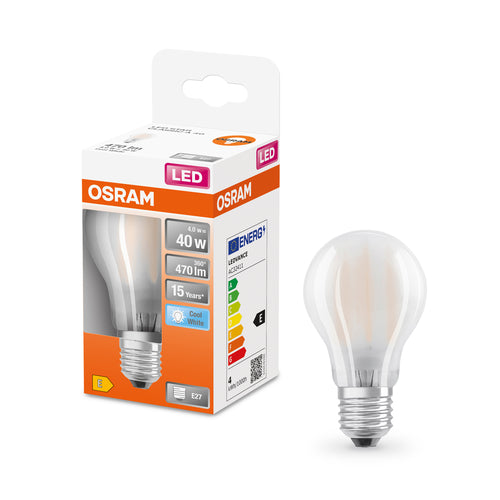 OSRAM Retrofit Classic lampe LED mate (ex 40W) 4W / 4000K blanc froid E27