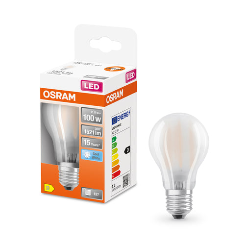 OSRAM Retrofit Classic A Lampe LED mate (ex 100W) 10W / 4000K blanc froid E27