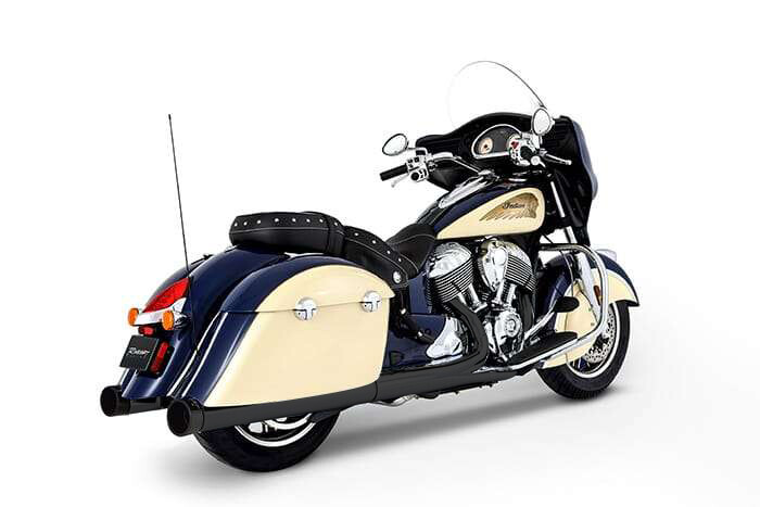 Silenciadores Slip-On Duals de 4&Prime; para Indian Chief Vintage, Dark Horse Escapes largos negros