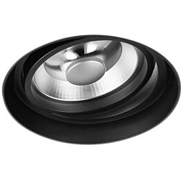 Yphix Spot encastrable Venezia AR111 rond noir orientable sans cadre enfoncé