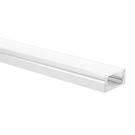 Yphix Profilé ruban LED Potenza blanc plat 1m avec couvercle opaque