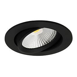 Ansell Spot LED Encastrable Eleanora rond en noir 6W blanc extra chaud 2700K et Driver inclus IP44