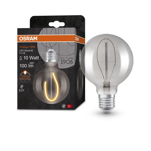 Lampe LED OSRAM Vintage 1906, teinte fumée, 3,4W, 100lm