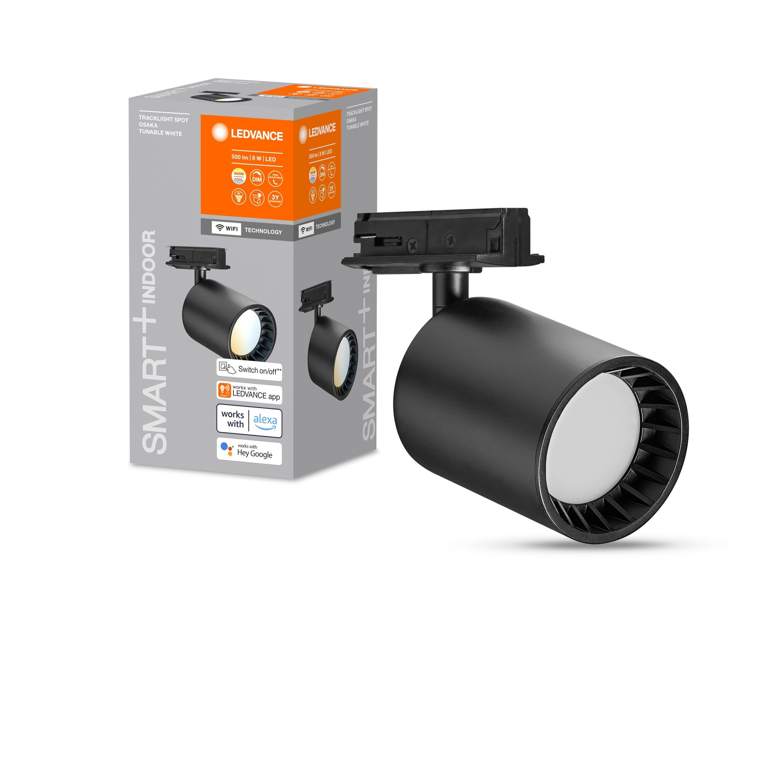 LEDVANCE SMART+ système de rail WiFi tête de lampe, noir,8W