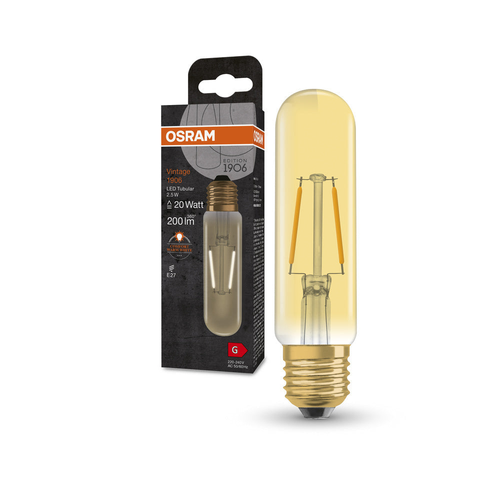 OSRAM Vintage 1906® Lampe tubulaire classique, 2,5W, 200lm