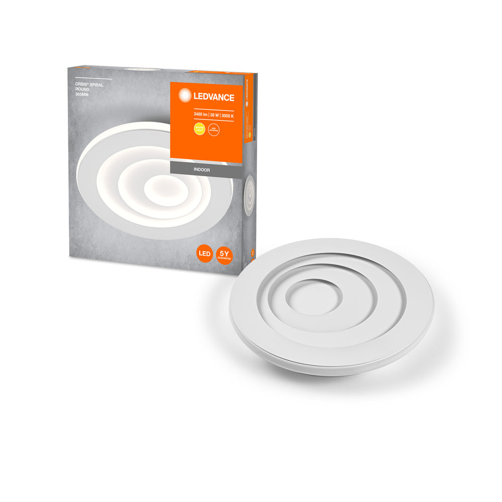 LEDVANCE ORBIS SPIRAL ROUND plafonnier, blanc, 38W, 2400lm