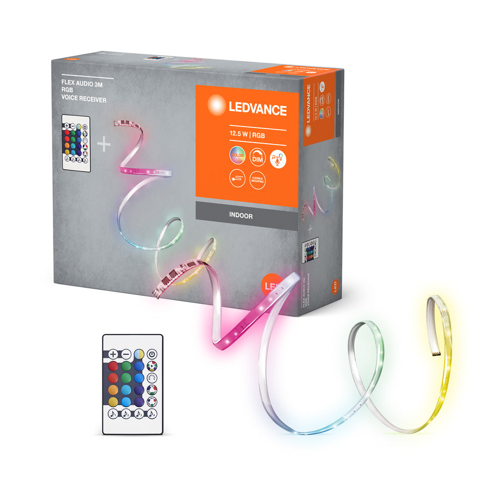 LEDVANCE FLEX AUDIO Bande LED 3M VR RC, blanc, 10W, 120lm