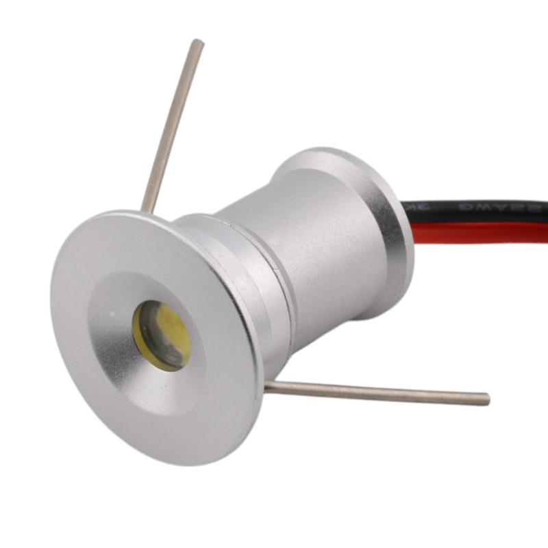 Mini plafonnier LED 1W, argent