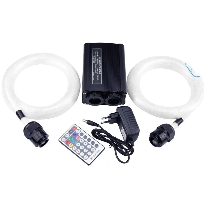 Starry Sky – Jeu de fils optiques avec source LED 32W RGBW, 800 pièces, 0.75mm, 4 mètres
